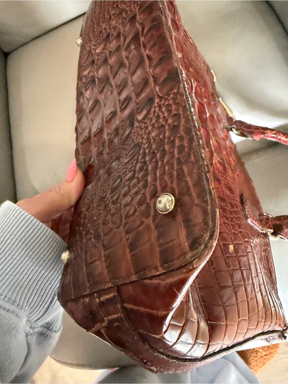 Brahmin Brooke Crocodile/Alligator Tote - Picture 2 of 7
